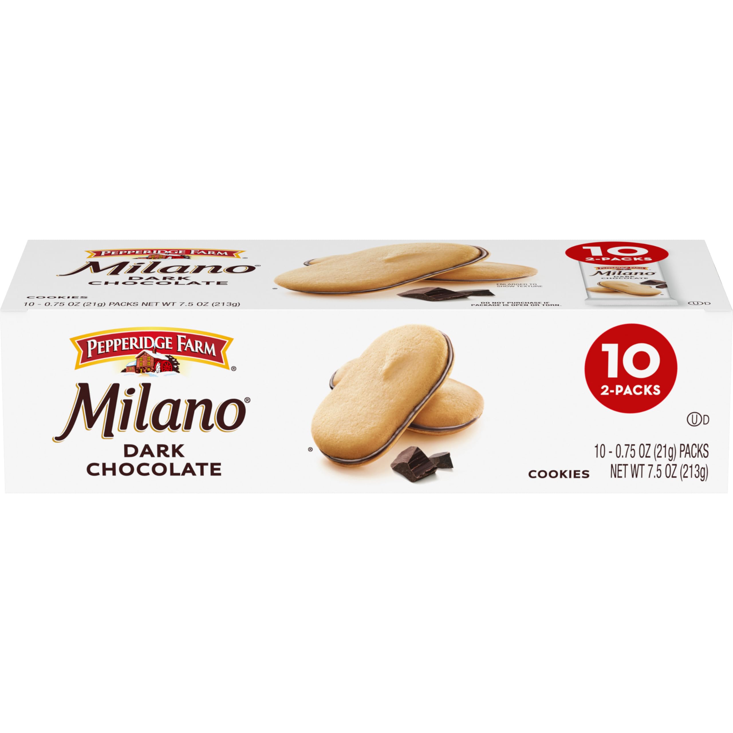 Pepperidge Farm Milano Cookies Dark Chocolate 10 Packs 2 Cookies per Pack Chocolate Love Snack Ideal for Snacking Anytim